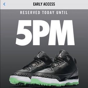 Air Jordan 3 Mens Golf Shoes. Black and green